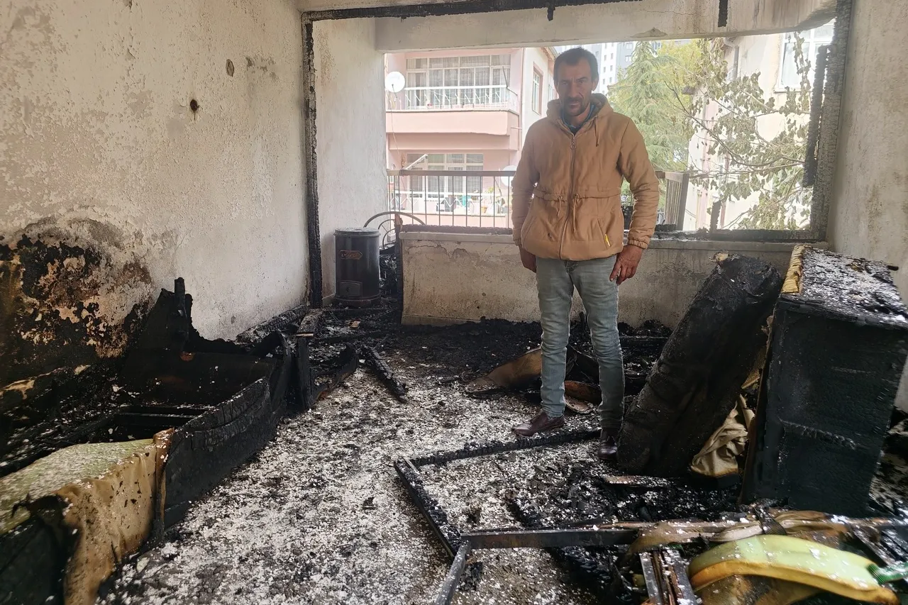 Evi yanan vatandaşa Kayseri Talas