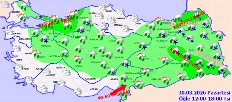 Türkiye geneli sağanak gün!